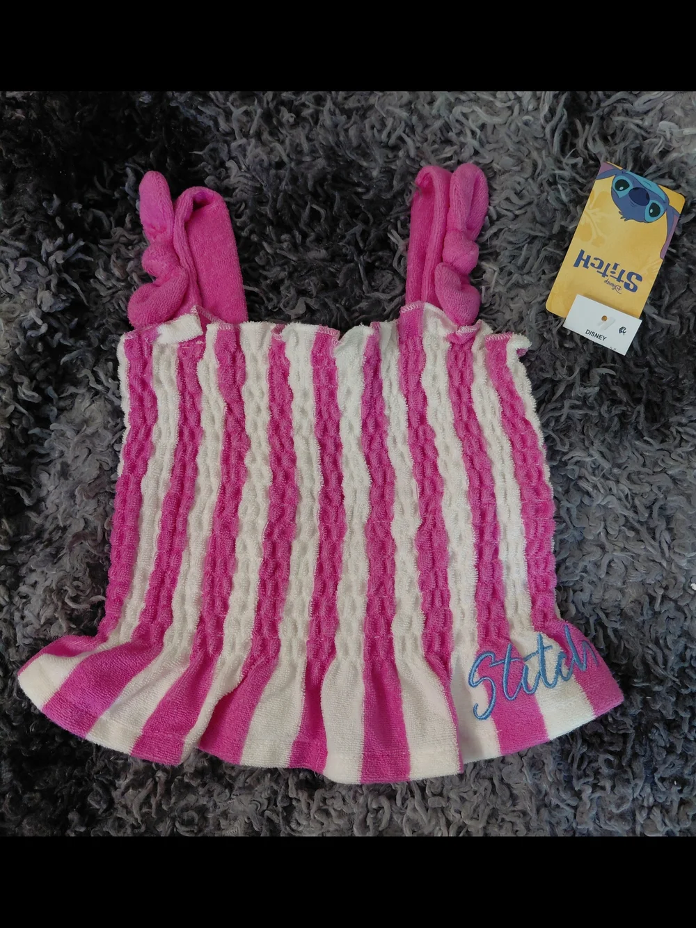 NWT Disney Pink and White Striped Two-Piece Set Size 4T